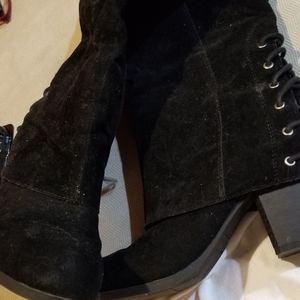 COPY - Fergalicious by Fergie Black suede knee bo…